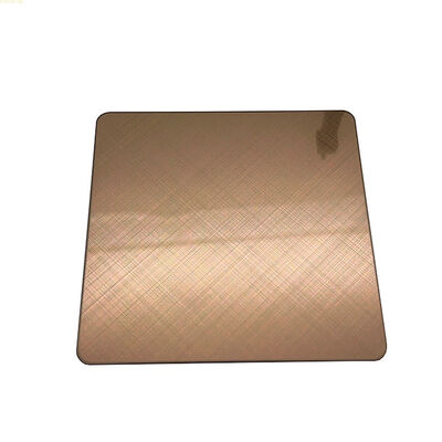 Prezzo buono Corses Hairline lamiera in acciaio inossidabile stampa anti dita colore oro dimensione 4ft * 8ft spessore 1 mm in linea