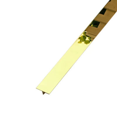 Prezzo buono 304 8K Oro Specchio lucidato colore lucido In acciaio inossidabile Trim 201 T-Shape in acciaio inossidabile in linea