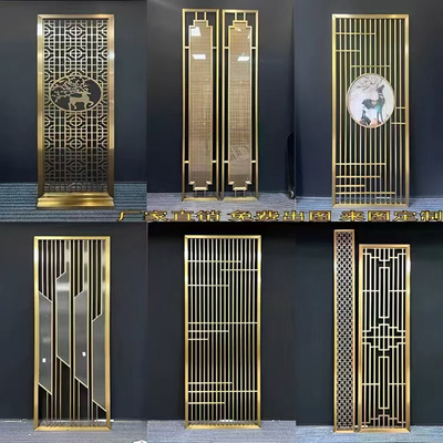 Design in stile moderno Foshan Factory Gold Rose Gold Stainless Steel Screen Partition Villa Home Hotel