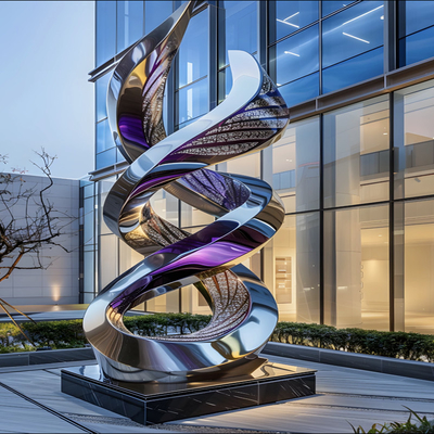 304 Disegno su misura Specchio Sliver Giardino Violet Outdoor Scultura in acciaio inossidabile