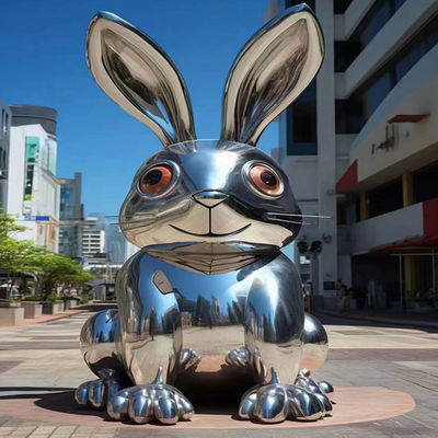 ODM 304 Animal Elephant Rabbit 304 Powder Coated Painting Sculpture Mirror Polished 316L Sculpture in acciaio inossidabile