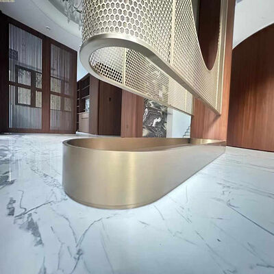 Prezzo buono Antico colore 304 Rosa Oro Satin Spazzolato Hairline Laser Acciaio inossidabile Metal Screen Divisione Divider Sculp in linea