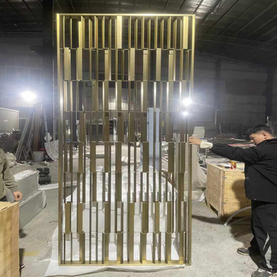 Colore di fabbrica Oro Antico Rosa Oro Linea di capelli spazzolato Classica 304 in acciaio inossidabile schermo divisorio divisori camera
