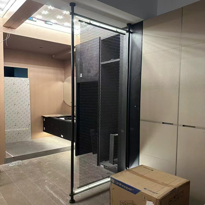 304 Nero Color Mirror Hairline Acciaio inossidabile Metal Screen Partition Room Divider Per la decorazione degli interni