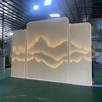 Prezzo buono 304 PVD colore spazzolato linea di capelli laser Montagne modello in acciaio inossidabile metallo schermo divisorio in linea