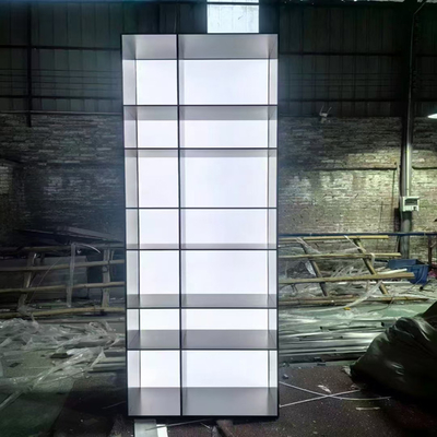 Morden Dimensioni personalizzate luce LED in acciaio inossidabile armadietto di vino scaffalature vetrine