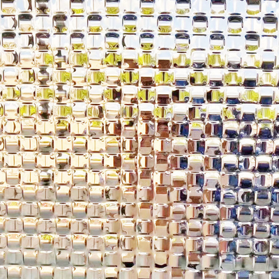Mosaico in acciaio inossidabile di design gratuito personalizzato per il progetto Golden Reception Mosaico in acciaio inossidabile