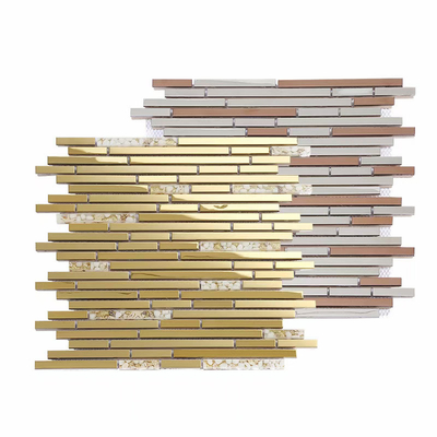 Piastrelle di mosaico in acciaio inossidabile a colori misti per decorazioni murali