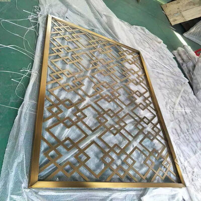 Prezzo buono 304 Finish Laser Cutting Stainless Steel Metal Screen Partition Black Gold Rose Color Satin Divisori in acciaio inossidabile per la decorazione degli interni degli hotel in linea