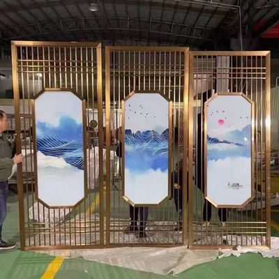 Prezzo buono Metallo Moderno Design Hairline Acciaio inossidabile Divisione privata Screen Living Room in linea