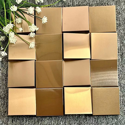 300*300mm Decorazione interna impermeabile e non facile da arrugginire Metallo mosaico piastrelle ceramiche