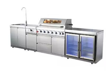 Prezzo buono Anti-graffi Arredamenti per vetrine in metallo da banco Cucina all'aperto Per il cortile della villa in linea