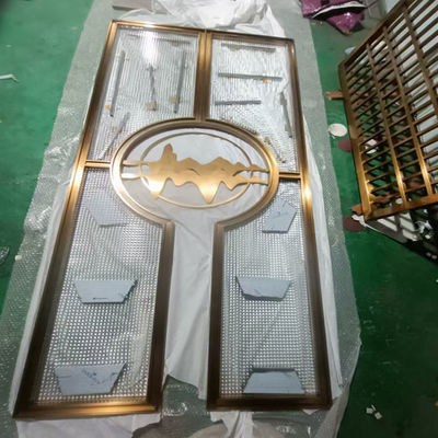 Prezzo buono Moderno design metallo cavo rosa oro divisorio in acciaio inossidabile e divisore Pvd rivestimento camera privata in linea