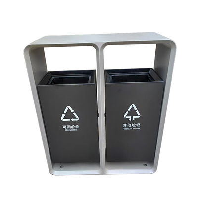 Color Original Silver Stainless Steel Waste Bin Metal Products For Metro Station
