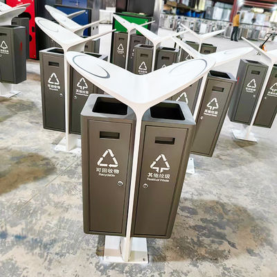 Color Original Silver Stainless Steel Waste Bin Metal Products For Metro Station