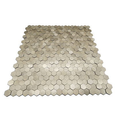 Esportazione MOQ 10 metri quadrati Alluminio Ceramica 201 304 Metallo Mosaico Casa Club Ktv Bar Decorazione Parete
