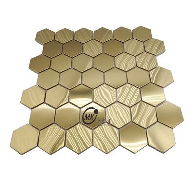 ORM ODM Golden Matte/Glossy Finish Mosaic Tiles For Interior Decoration For Kitchen Backsplash/Wall Bathroom