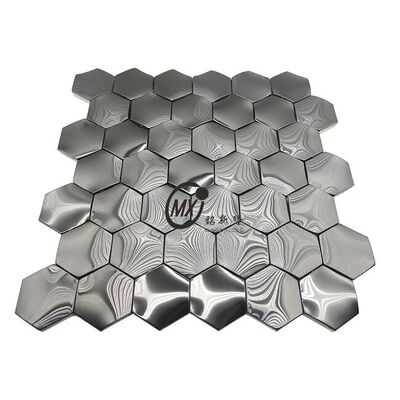 Mosaico in acciaio inossidabile a specchio nero di alta qualità - spessore di 3 mm 300x300 mm fogli per la decorazione degli interni