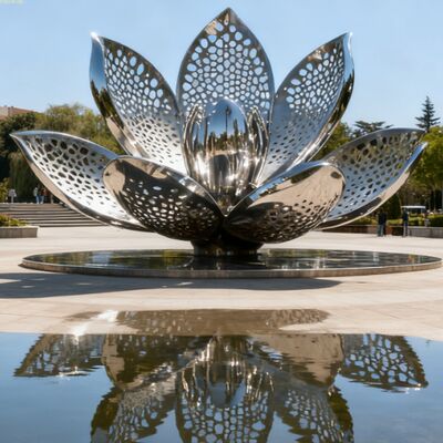 Scultura in acciaio inossidabile 316L Cina personalizzata arte in riva al mare per il parco centrale all'aperto