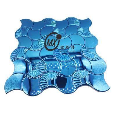 Fogli a mosaico moderni in acciaio inossidabile spazzolato per la decorazione di pareti interne