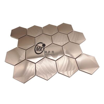 Prezzo buono Mosaico in acciaio inossidabile con rivestimento PVD colorato in oro, oro rosa, nero in linea