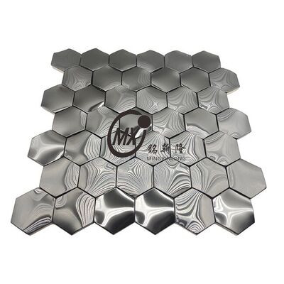 Prezzo buono Le Piastrelle a Mosaico in Acciaio Inox con Motivo in Rilievo Aggiungono Texture alla Tua Parete in linea