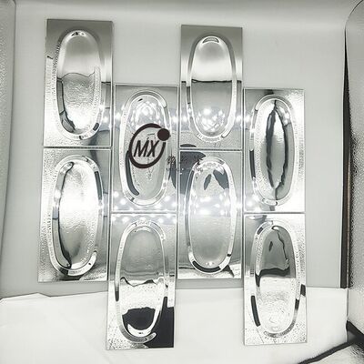 Prezzo buono Infissi e decorazioni per accenti di mobili Strisce di mosaico in acciaio inossidabile in linea