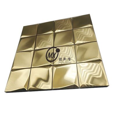 Prezzo buono Modello di codice a barre Mosaico in acciaio inossidabile per la decorazione moderna dei negozi al dettaglio in linea