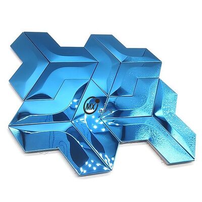 Prezzo buono PVD colore nero ottone antico metallo mosaico in acciaio inox in linea