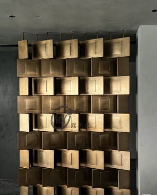 Prezzo buono PVD Plating Titanium Mirror 8k Polish Stainless Steel Screen Partition Free Standing Partition Panel Dimensioni personalizzabili in linea