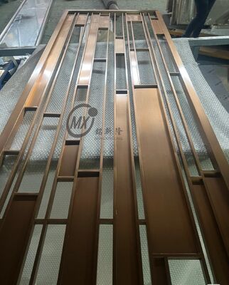 Prezzo buono PVD Plating Titanio Stainless Steel Screen Partition con specchio 8k Polish e opzioni di colore personalizzabili in linea