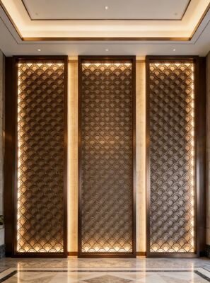 Prezzo buono Chinese Zen Style Stainless Steel Meditation Space Divider in linea