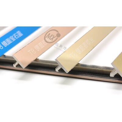 Al dettaglio in acciaio inossidabile T-Shaped Trim Strip Multi-Color PVD Coated T Bar for Interior Decoration Cabinet Door