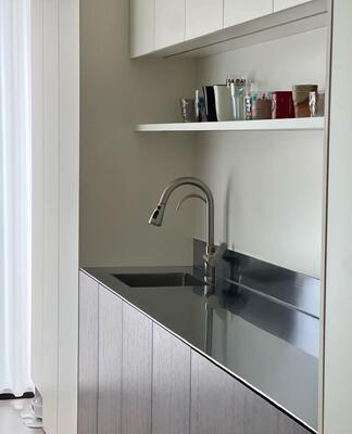 Prezzo buono Bar di acciaio inossidabile resistente ai graffi da 15 pollici Prep Sink, Drop-In in linea