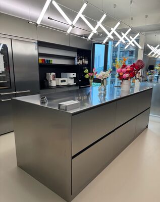 Prezzo buono Lavello da cucina in acciaio inossidabile antigraffio commerciale, vasca singola da 24 pollici in linea