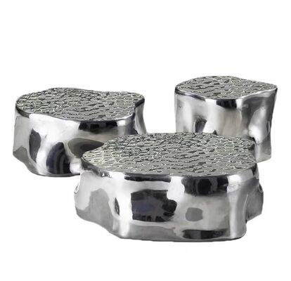 Prezzo buono Set di tavolini da caffè in acciaio inossidabile dorato fatto a mano, design OEM ODM, tavolini moderni impilabili per mobili da soggiorno in linea