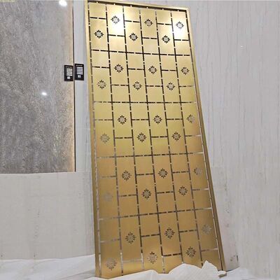 Prezzo buono 304 rivestimento in oro PVD colore brillante lucido per il fruscio di perline divisori in acciaio inox in linea