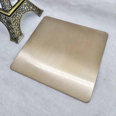 Di titanio inclinato Inclinare di placcatura dello strato PVD di Champagne Gold Color Stainless Steel